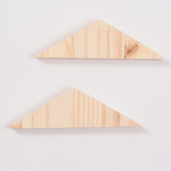 2 triangles plat en bois pour Itajime Shibori 2 triangles plat en bois pour Itajime Shibori